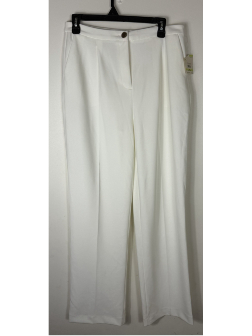 Anne Klein high rise wide leg ivory pants size 4 new